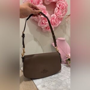 Coach Brown Leather Andrea Shoulder Bag